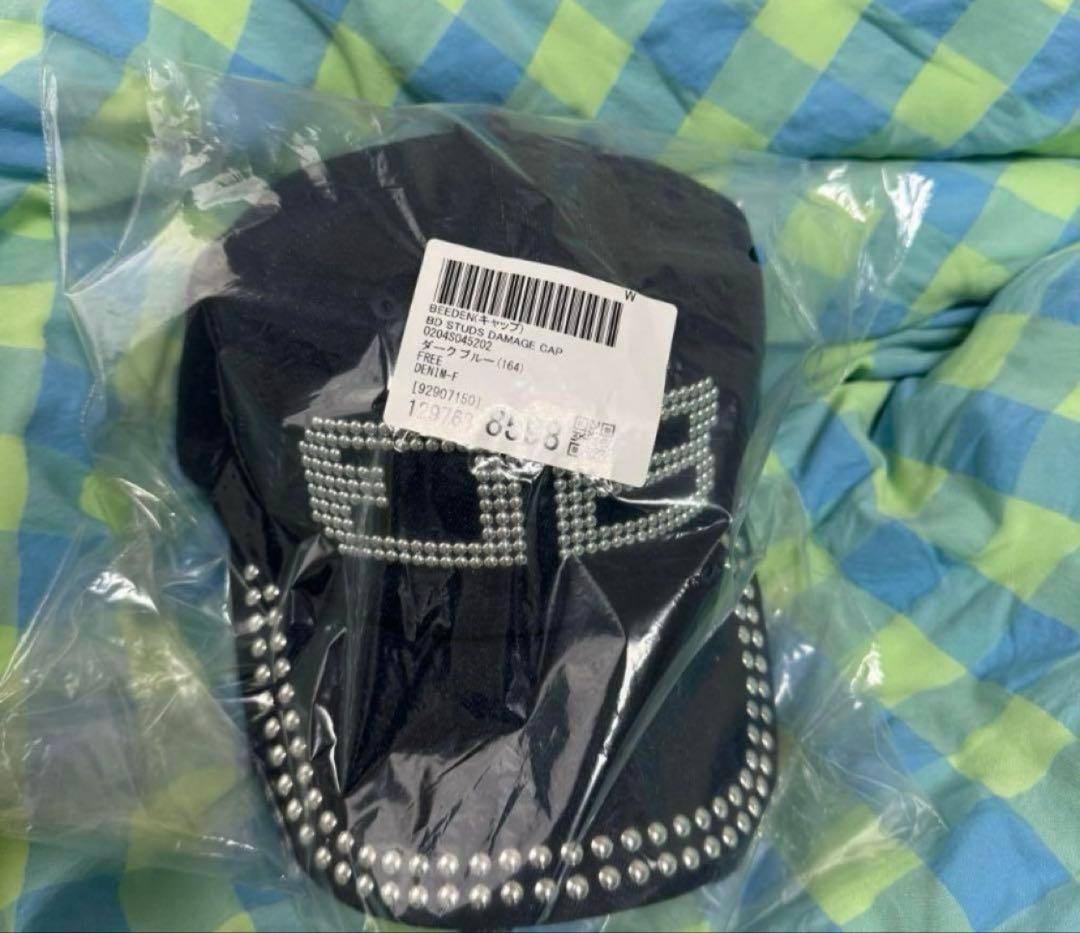 BEEDEN BD STUDS DAMAGE CAP ビーデン ダークブルー