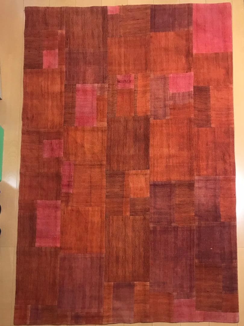 【最終処分】部屋をイメチェン！アンティークのオールドキリムのパッチワークのラグ