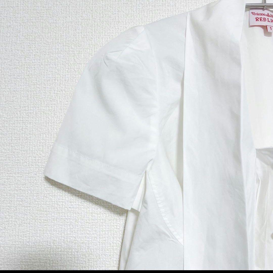 ヴィヴィアンウエストウッド　半袖　ボウタイブラウス　ホワイト