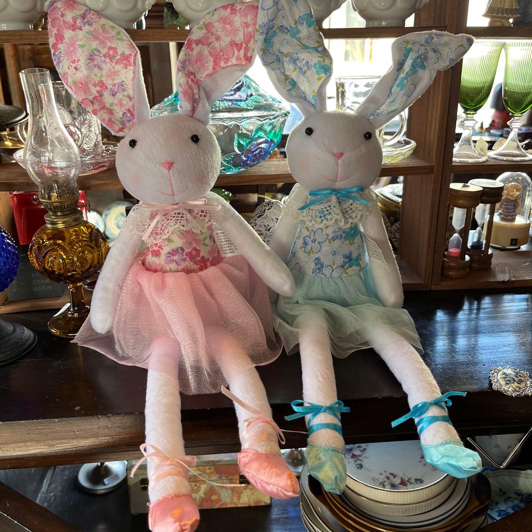 うさちゃんドール　二体セット　耳はワイヤー入り