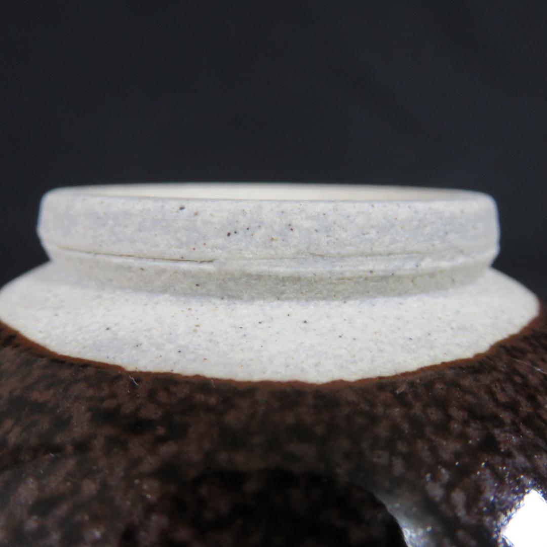 茶碗 膳所焼 岩崎新定 犬 木箱 共箱 抹茶碗 茶器 茶道具