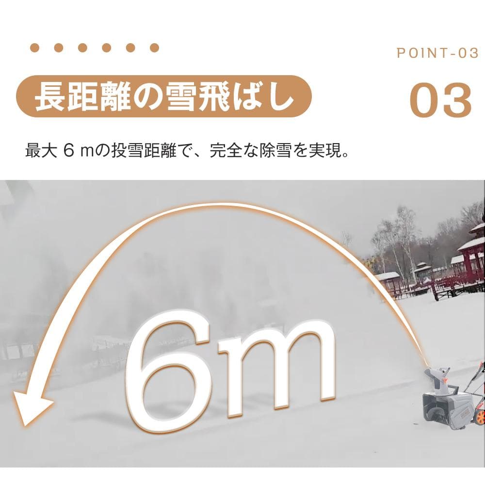 除雪機 家庭用 大型 軽量 除雪幅46cm 除雪高27cm 10M電源ケーブル