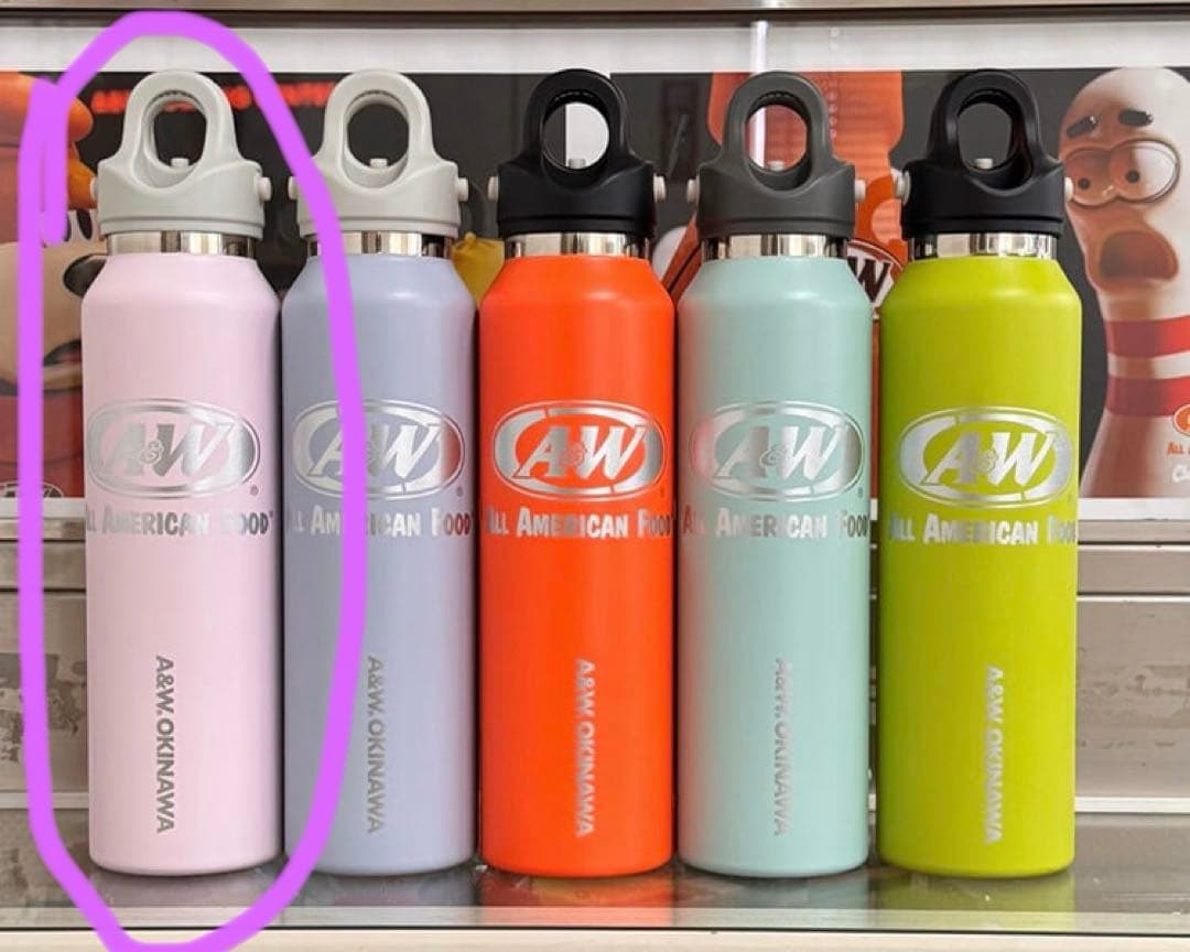 A&W オリジナル タンブラー 16oz ピンク