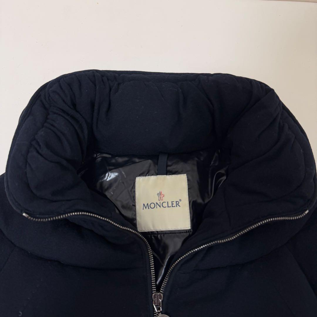 モンクレール ブリアンソン　ダウン　ショート　ネイビー　紺　レディース　ウール
