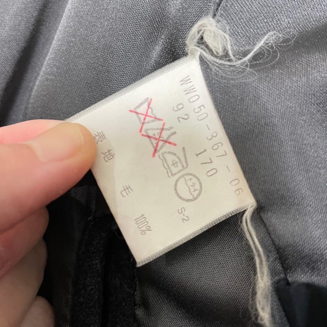 【美品】バーバリー カシミヤ ウール ステンカラーコート チャコールグレー M