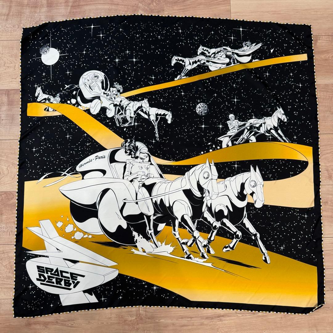 エルメス　HERMES カレ90 スペーダービー　黒