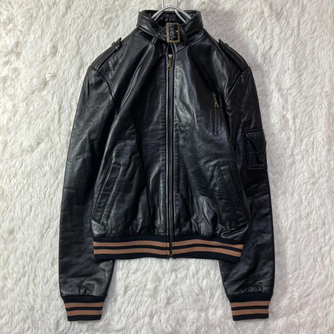 極美品 90s バナナリパブリック レザージャケット ブルゾン XL