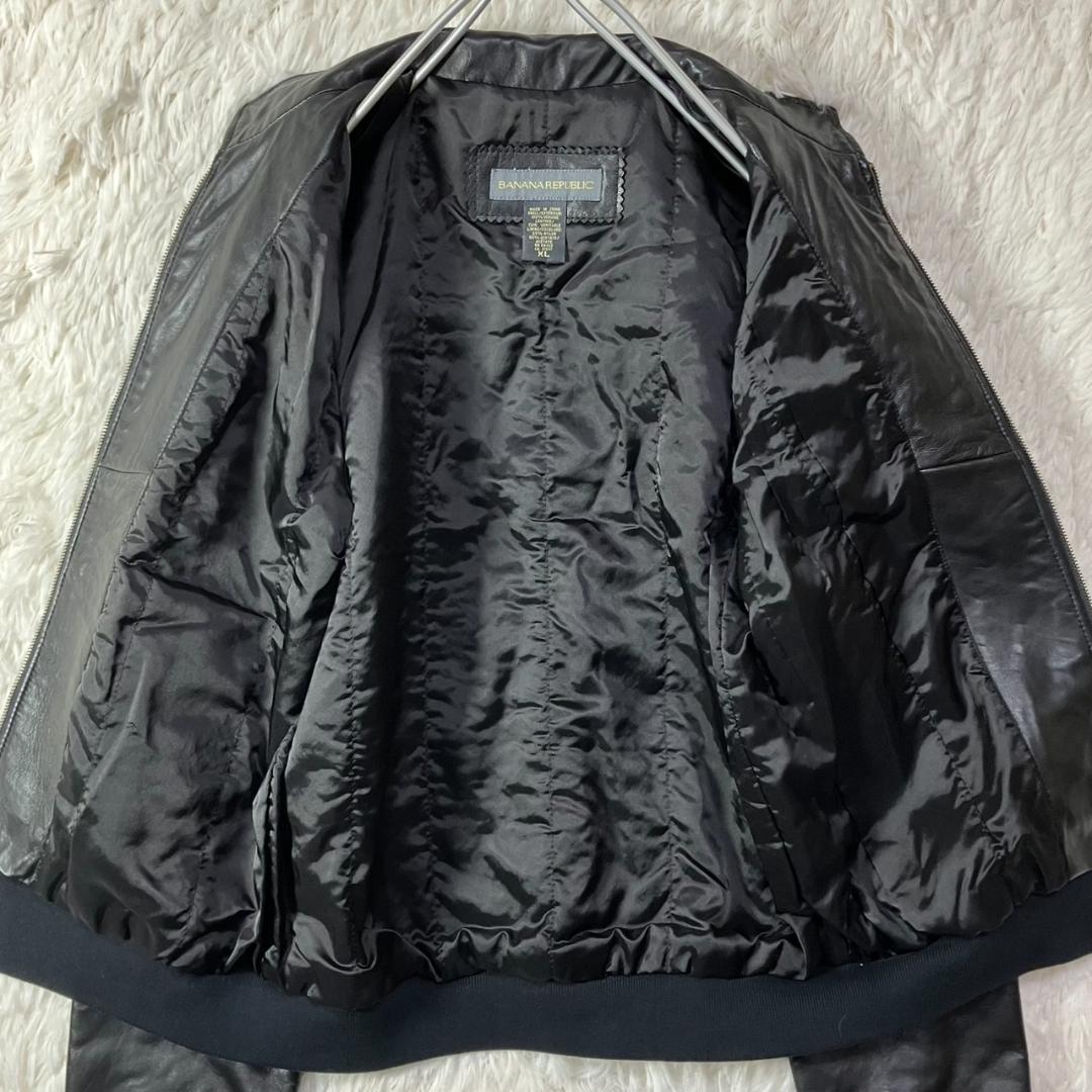 極美品 90s バナナリパブリック レザージャケット ブルゾン XL