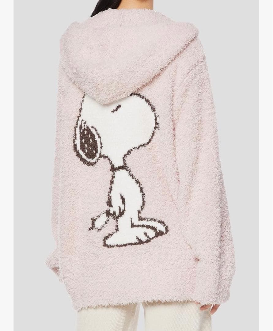 ジェラートピケ PEANUTS スヌーピー ルームウェア パーカー ピンク