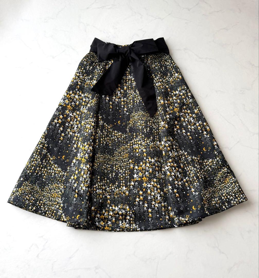 希少✨【CHONO】fly me to the moon 星柄スカート 日本製