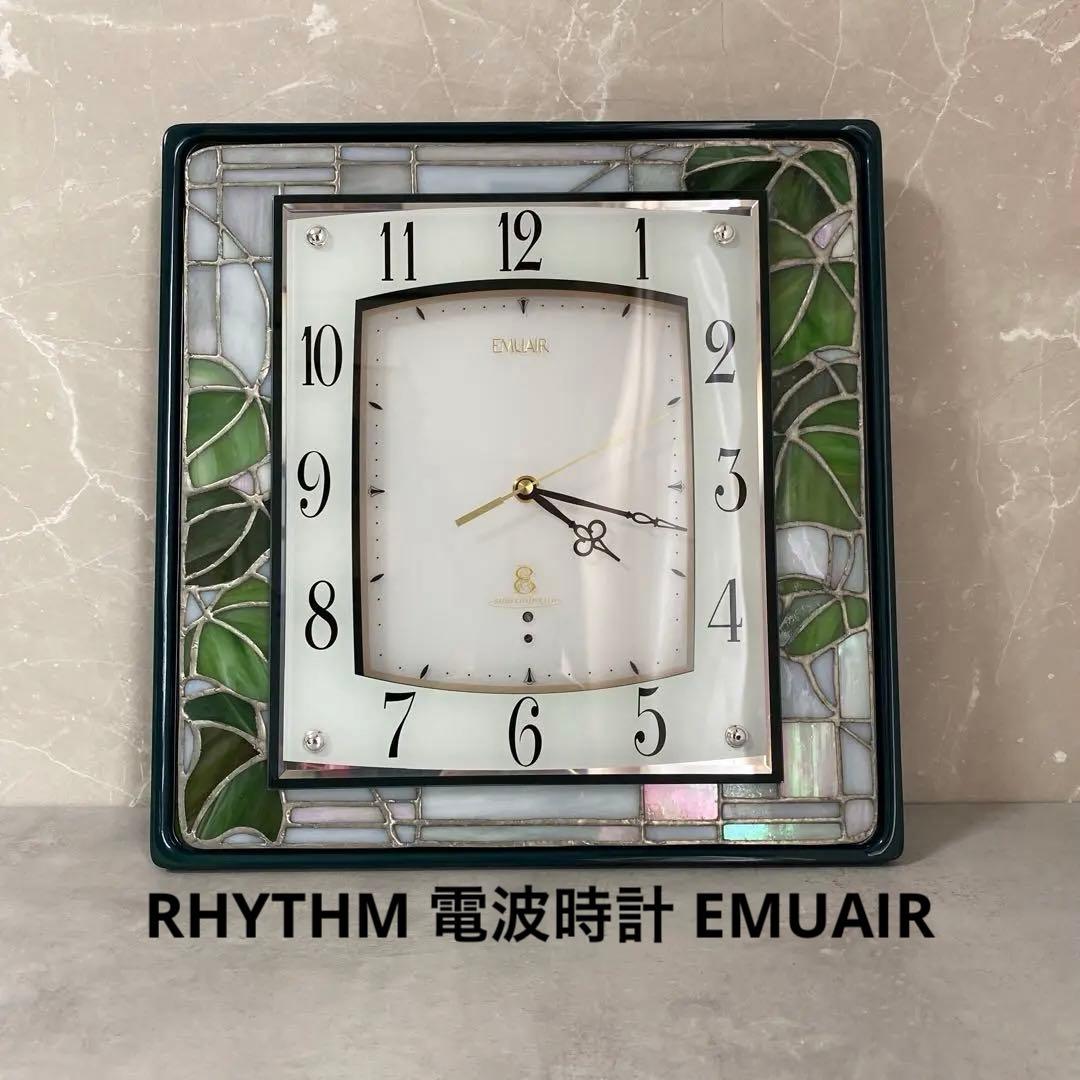 リズム電波時計 RHYTHM ステンドグラス EMUAIR 8MY482EN