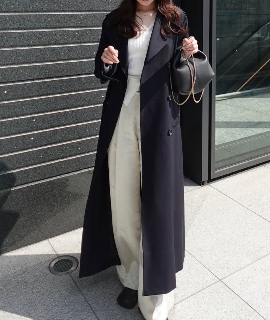 anuans 3wayトレンチコート　ネイビー