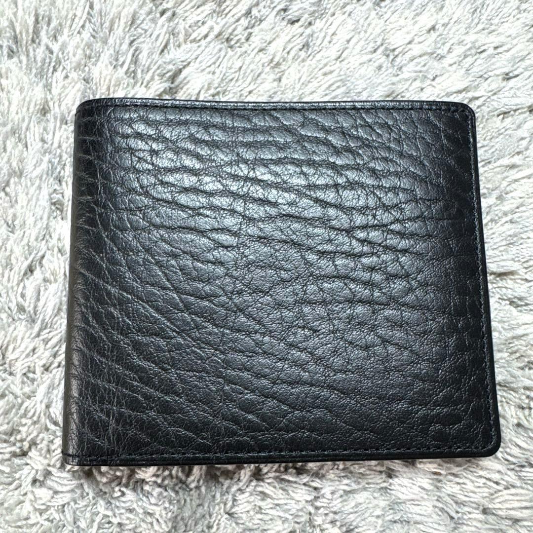 【未使用】BURBERRY バーバリー 二つ折り財布 レザー ブラック