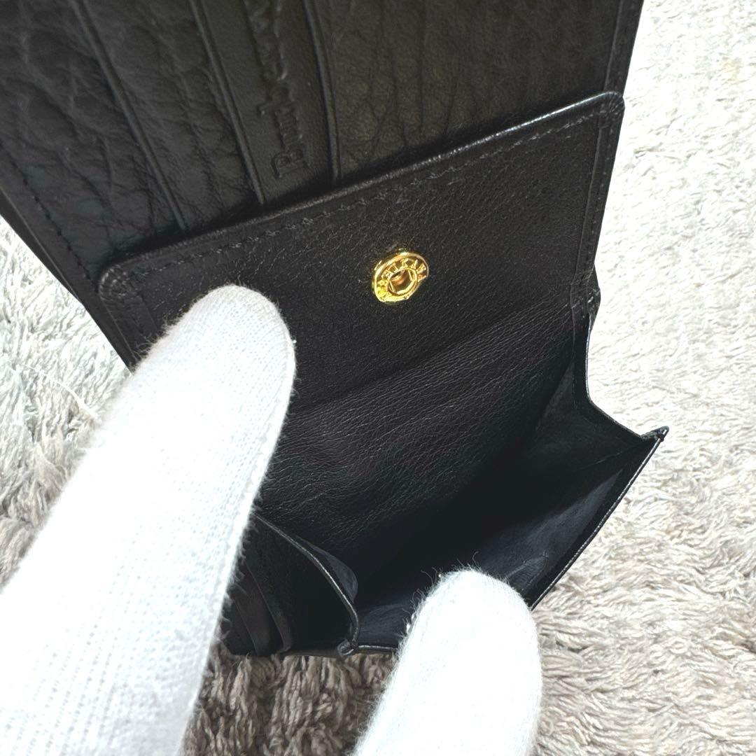 【未使用】BURBERRY バーバリー 二つ折り財布 レザー ブラック