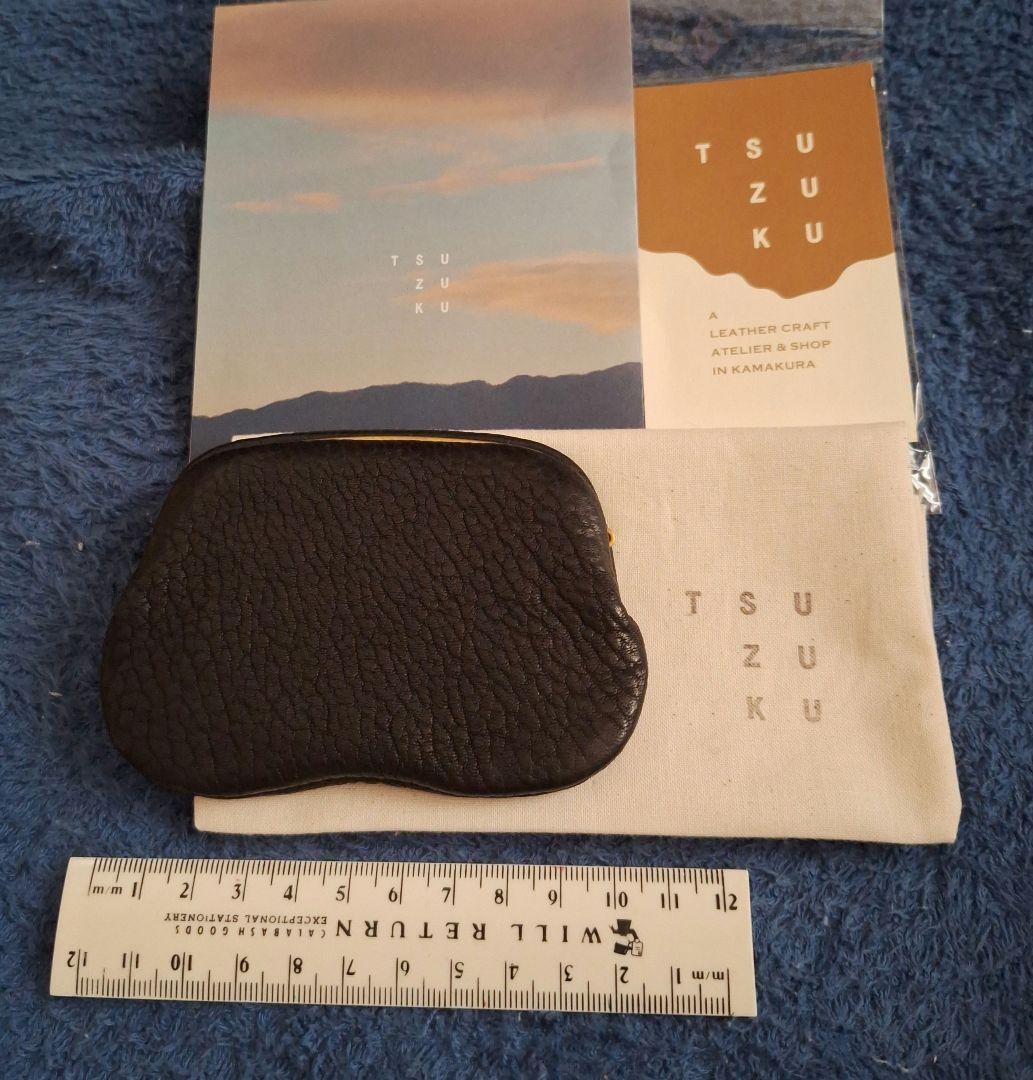 TSUZUKU ブラック がま口　kabaカバ　 小　財布