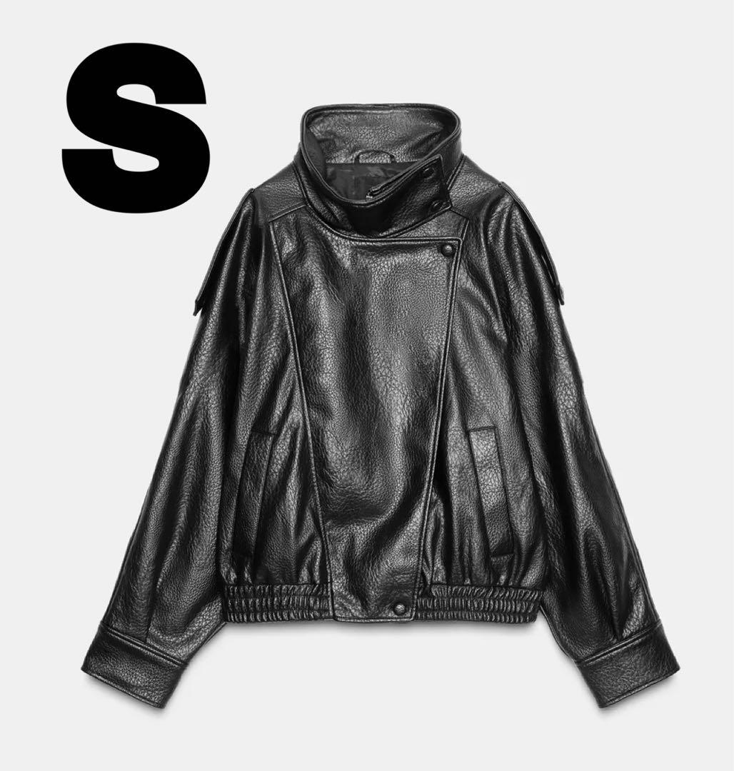 完売品　ZARA フェイクレザージャケット　s