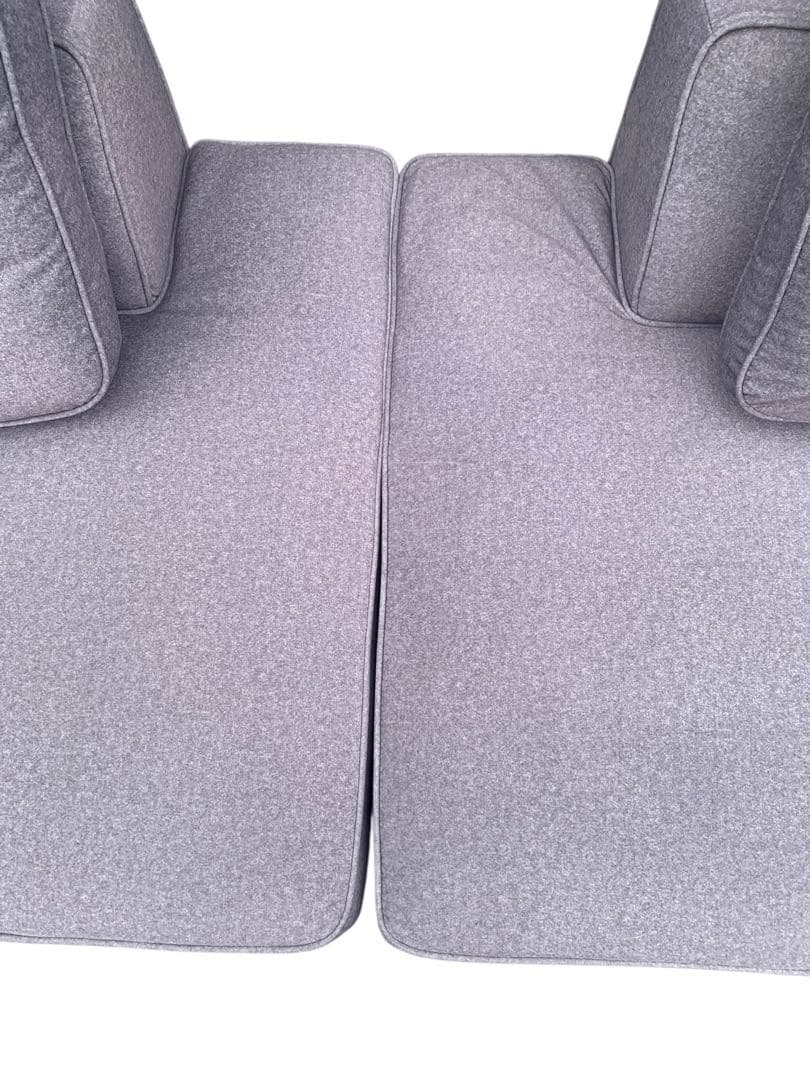 うんこちゃん家具ファブリックカウチ ソファ オットマン付き 美品 大阪配送