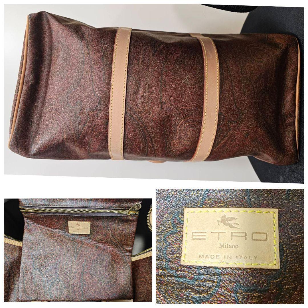 m*t様 ETRO　エトロ　ボストンバッグ　ポーチ　2WAY　ペイズリー柄　ブラ