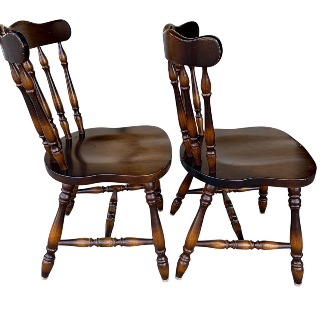 飛騨産業　ダイニングチェア ダークブラウン　アンティーク 2脚セット②