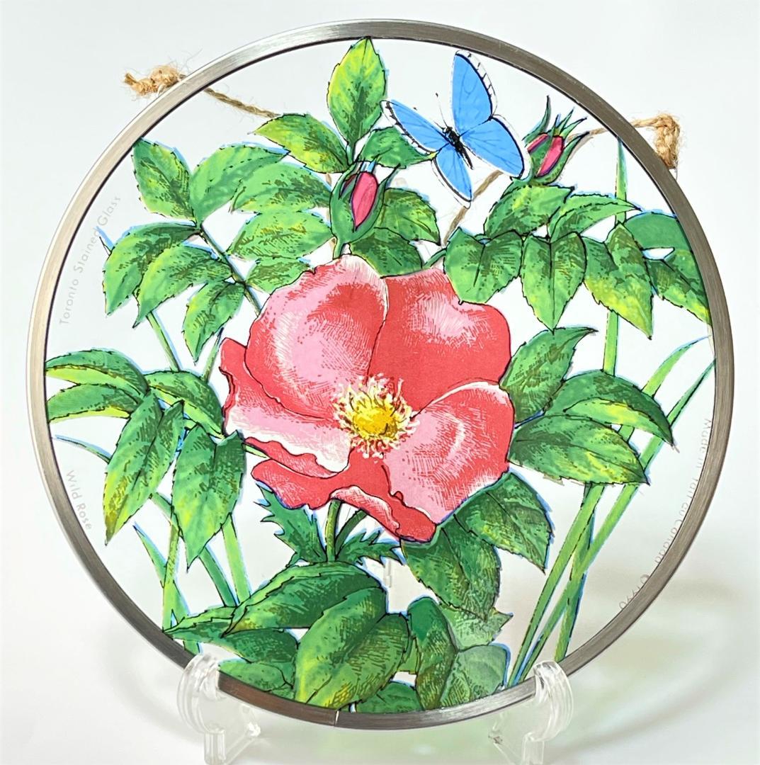 カナダ トロント社製 ステンドグラス サンキャッチャー Wild Rose