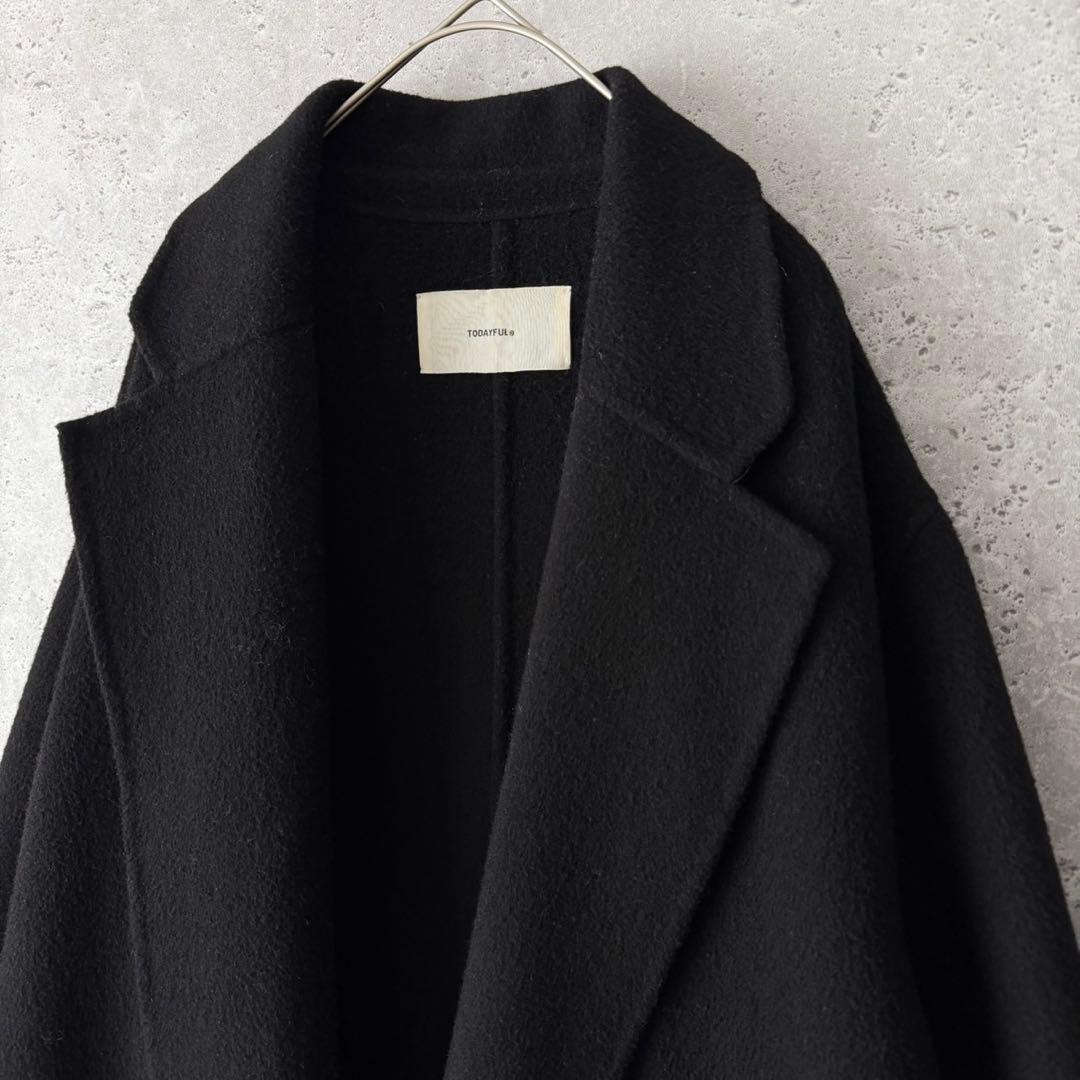 近年モデル✨TODAYFUL wool over coat ブラック　36