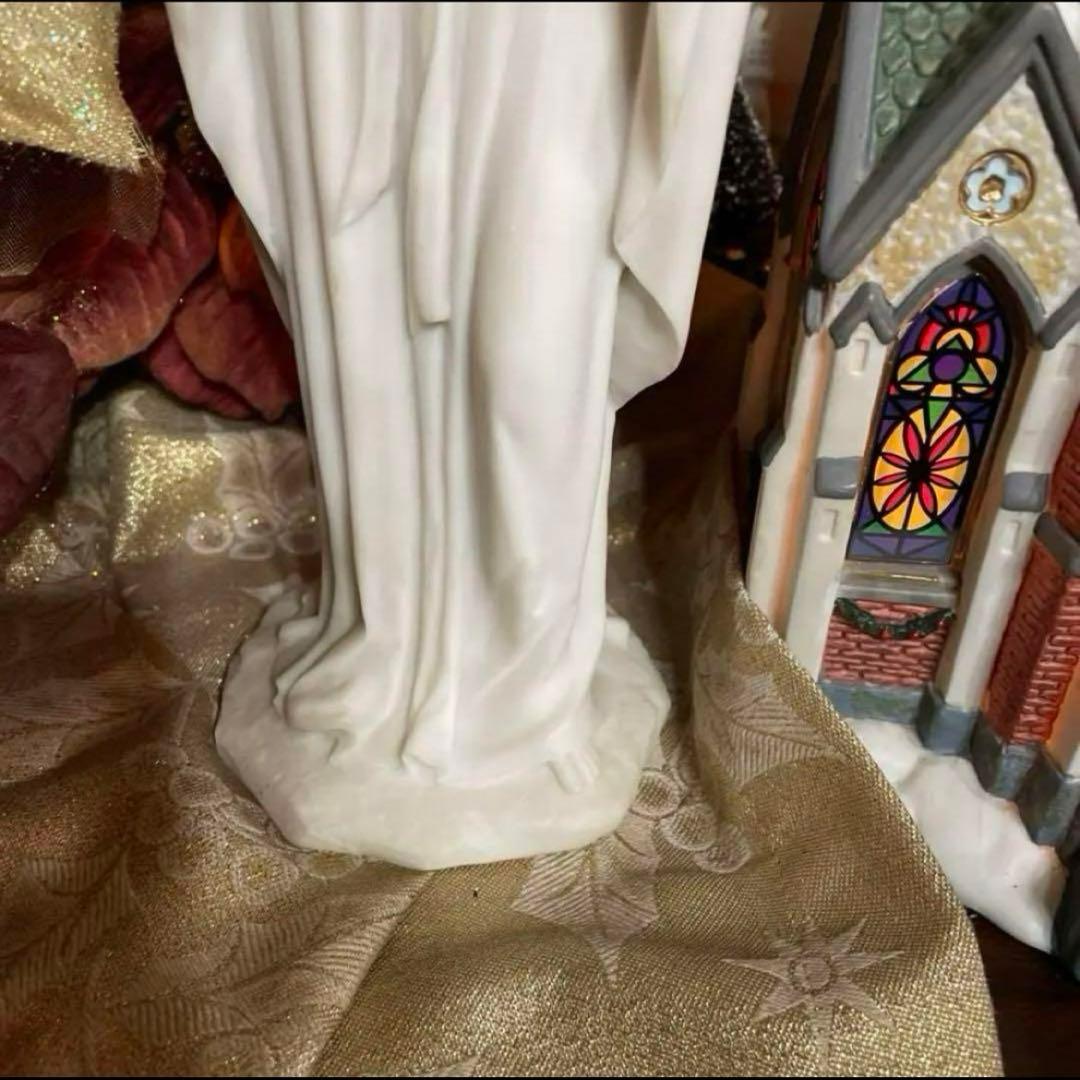 聖母 マリア像 キリスト教美術彫刻像 高さ約29cm