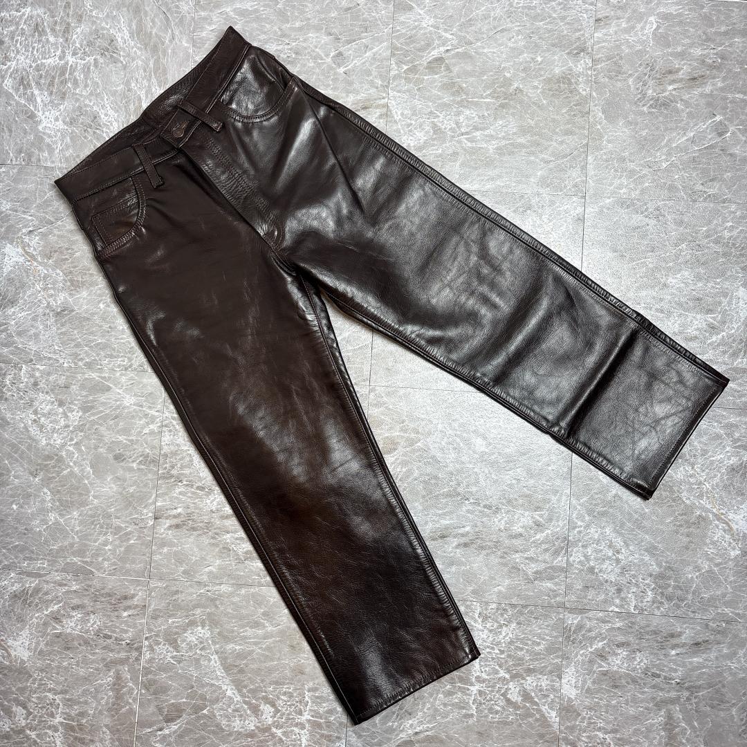 最高級 AERO LEATHER ホースハイド レザーパンツ 馬革 一枚 30