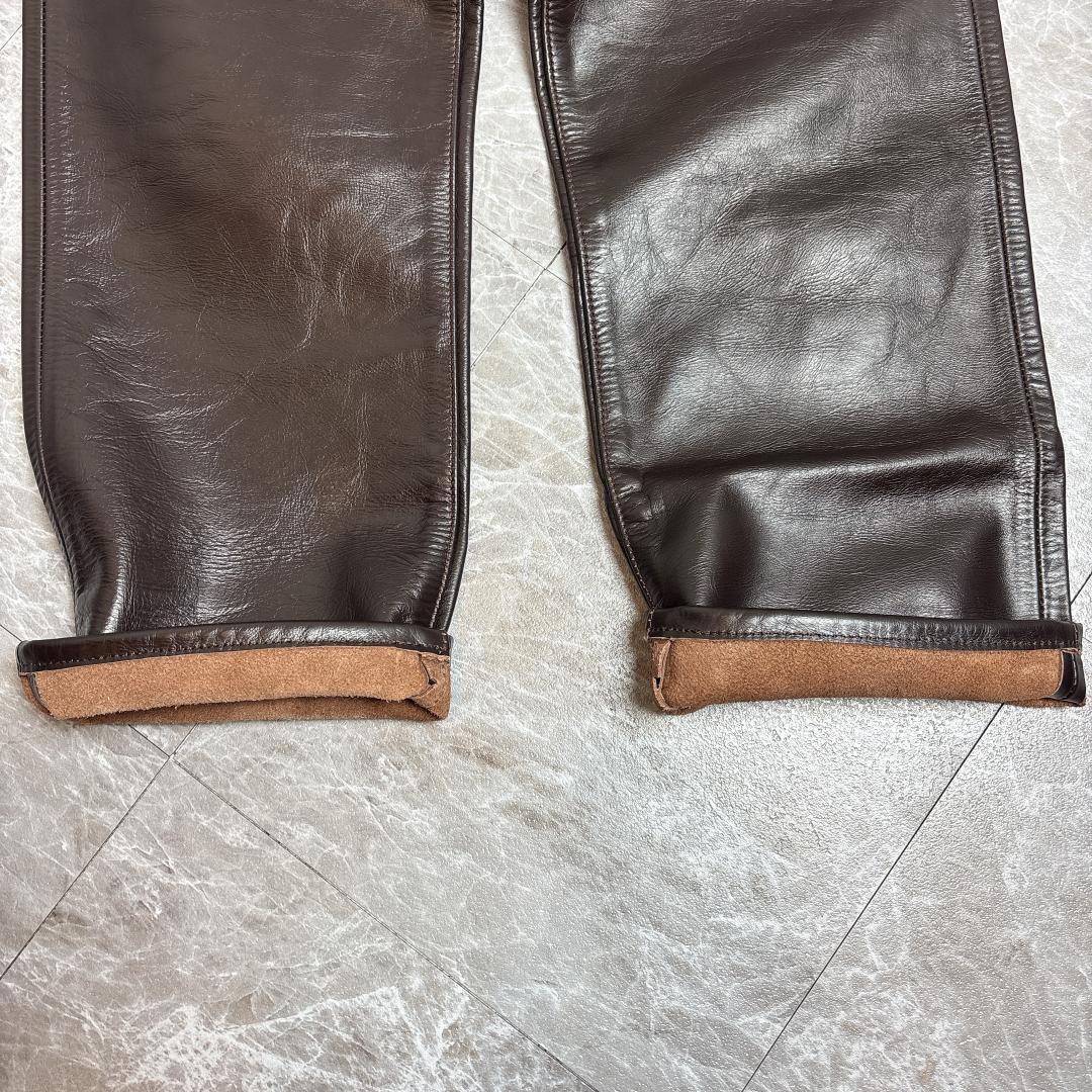 最高級 AERO LEATHER ホースハイド レザーパンツ 馬革 一枚 30