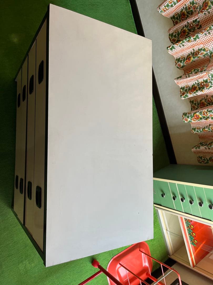 チェスト 昭和レトロ レトロポップ インテリア 当時物 白 緑 箪笥