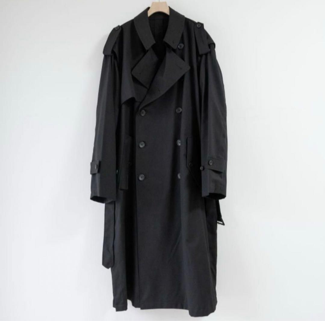 ジャケット・アウター stein 20aw deformation trench coat black