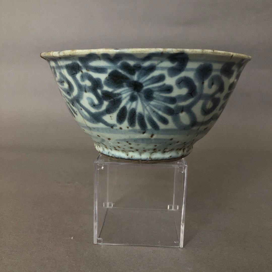 中国骨董明時代古染付椀