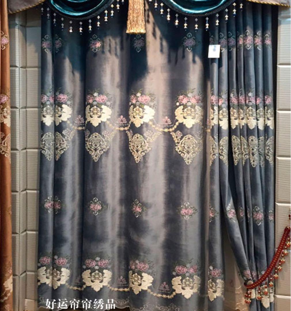 ヨーロッパ　カーテン　刺繍カーテン　レースカーテン　高級