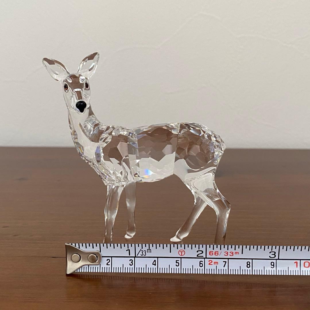 SWAROVSKI スワロフスキー クリスタル 雌ジカ 鹿 置物