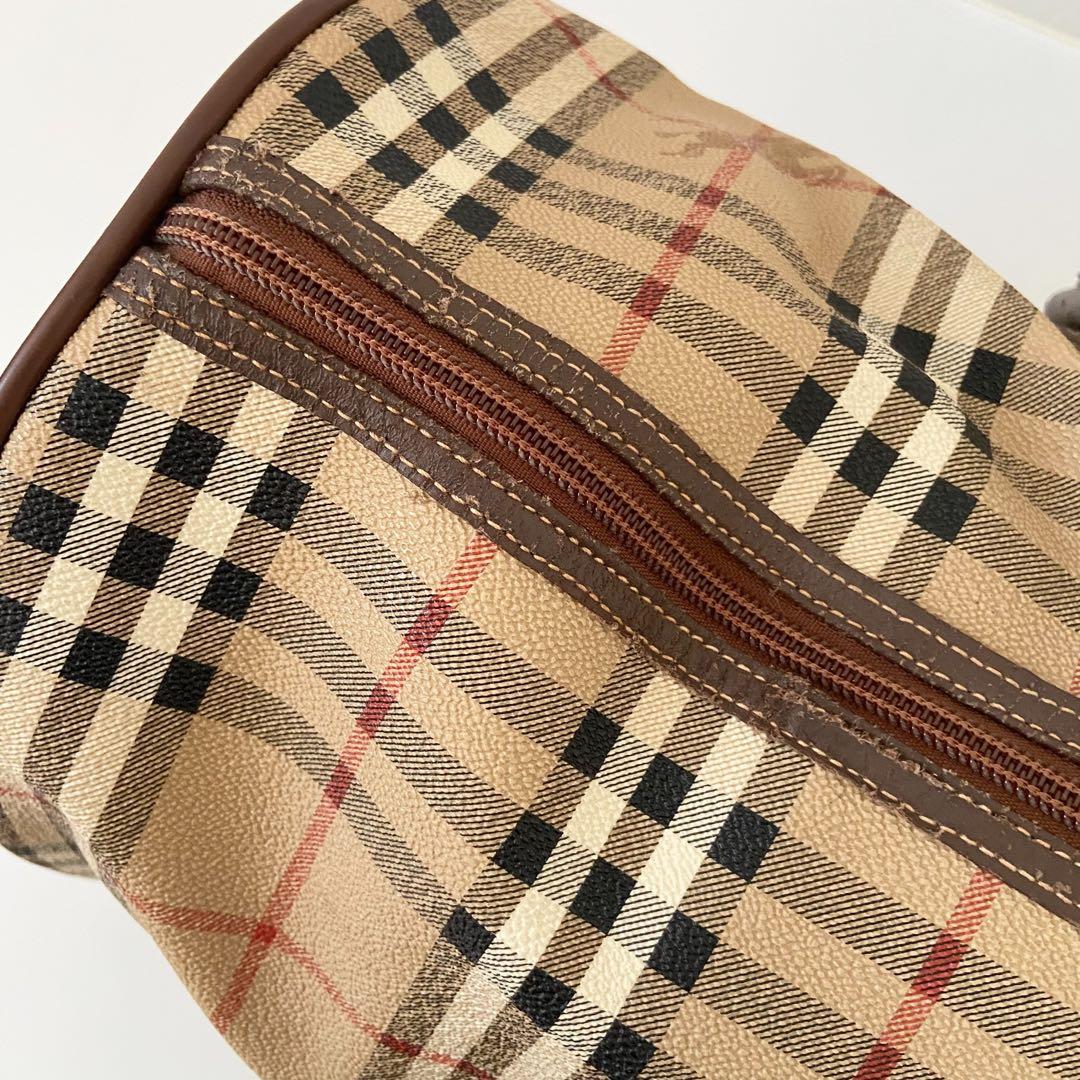 外観美品　BURBERRYS ボストンバッグ　PVC ノバチェック　大容量