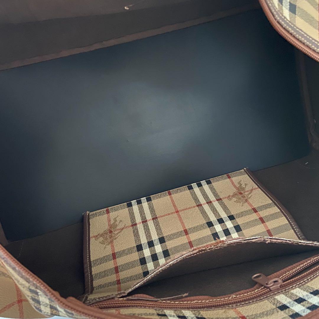 外観美品　BURBERRYS ボストンバッグ　PVC ノバチェック　大容量