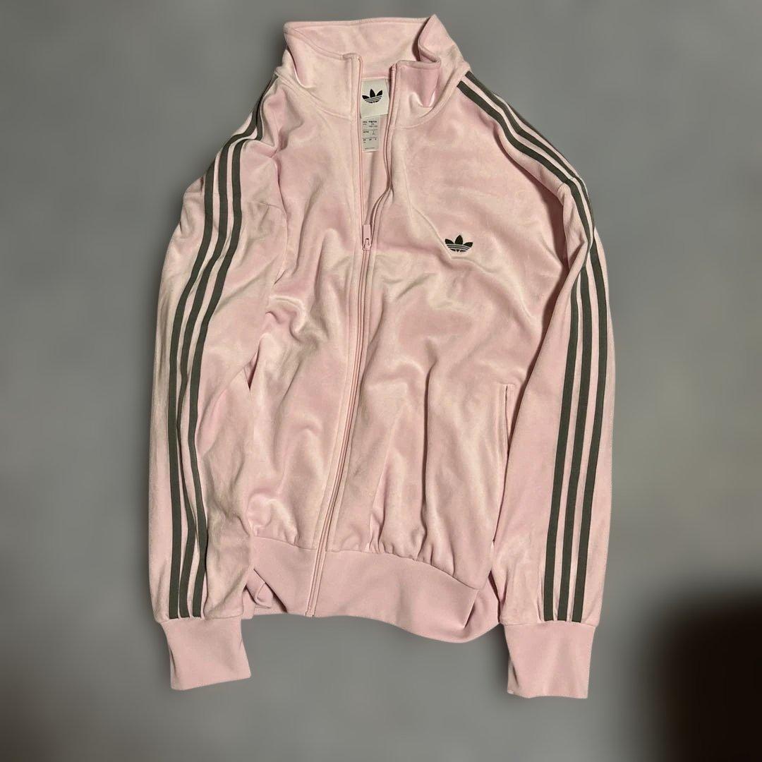 adidas ピンク ジップアップジャージ 2XL