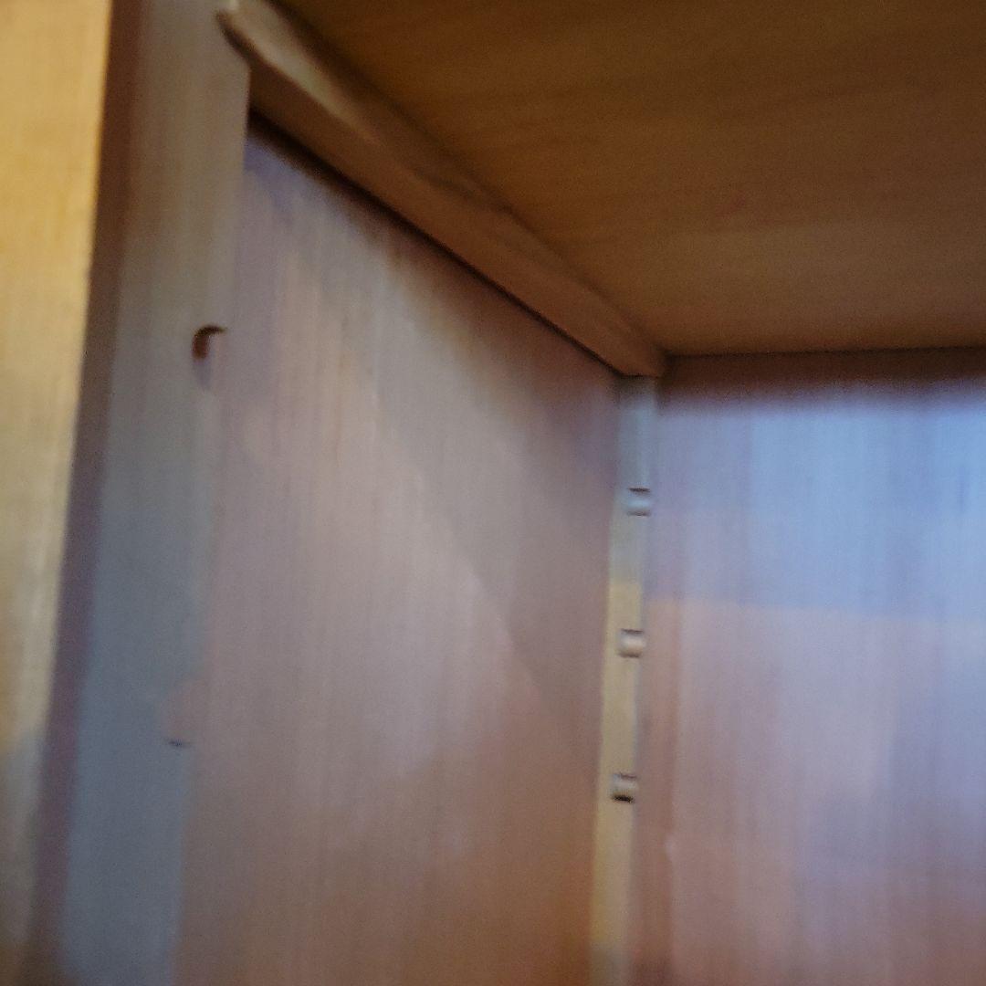 引き取り限定大型家具　アンティーク風木製ワードローブナチュラルウッド