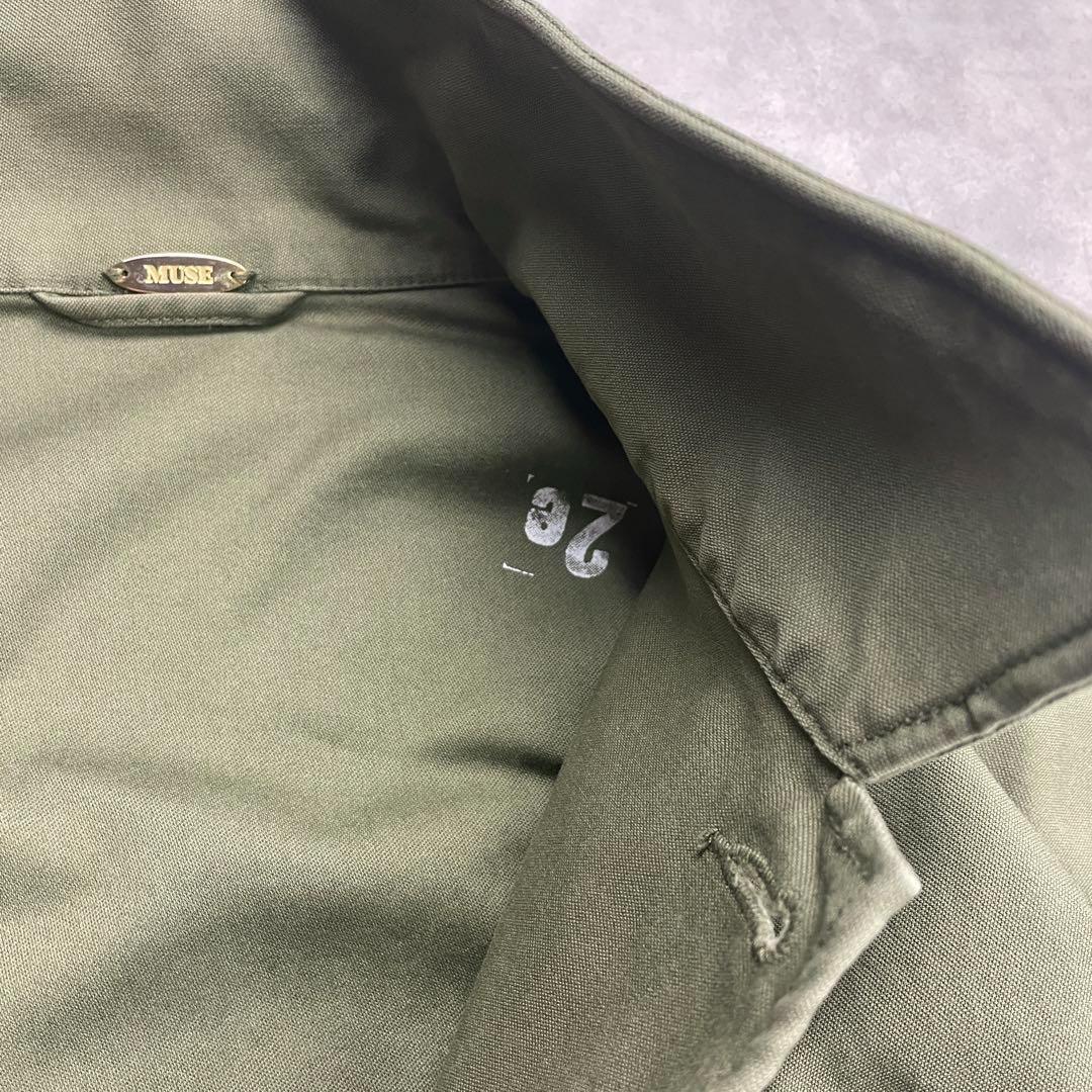 極美品 ミューズドゥドゥーズィエムクラス ミリタリーシャツジャケット カーキ