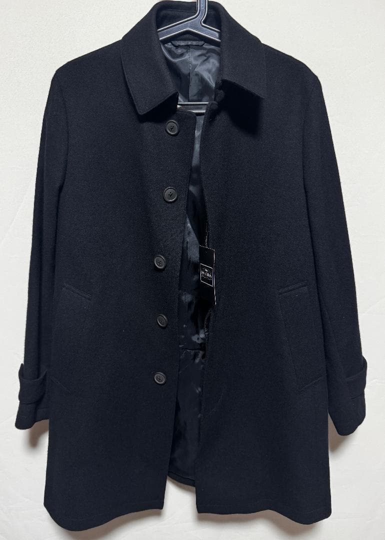セヴィルロウ プレミアムステンカラーコートカシミヤ混 サイズS 新品 ブラック