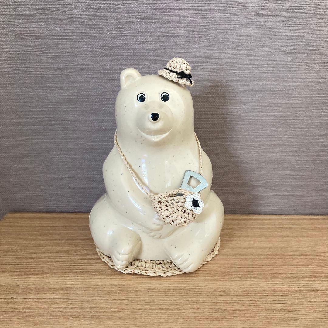 しろくま貯金箱　麦わら帽子　2点セット