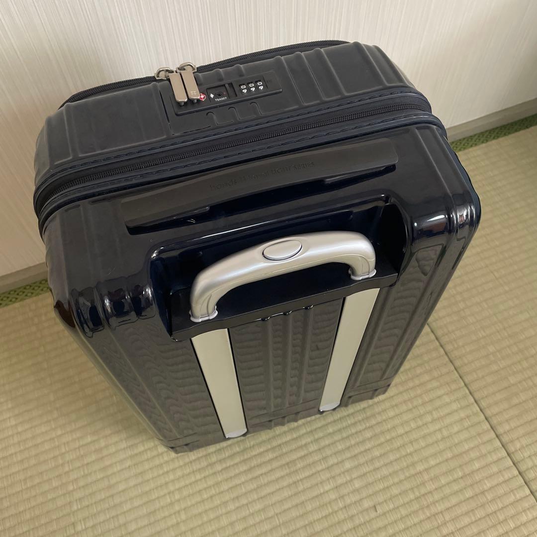 hands+ スーツケース フロントオープン ネイビー 機内持込可