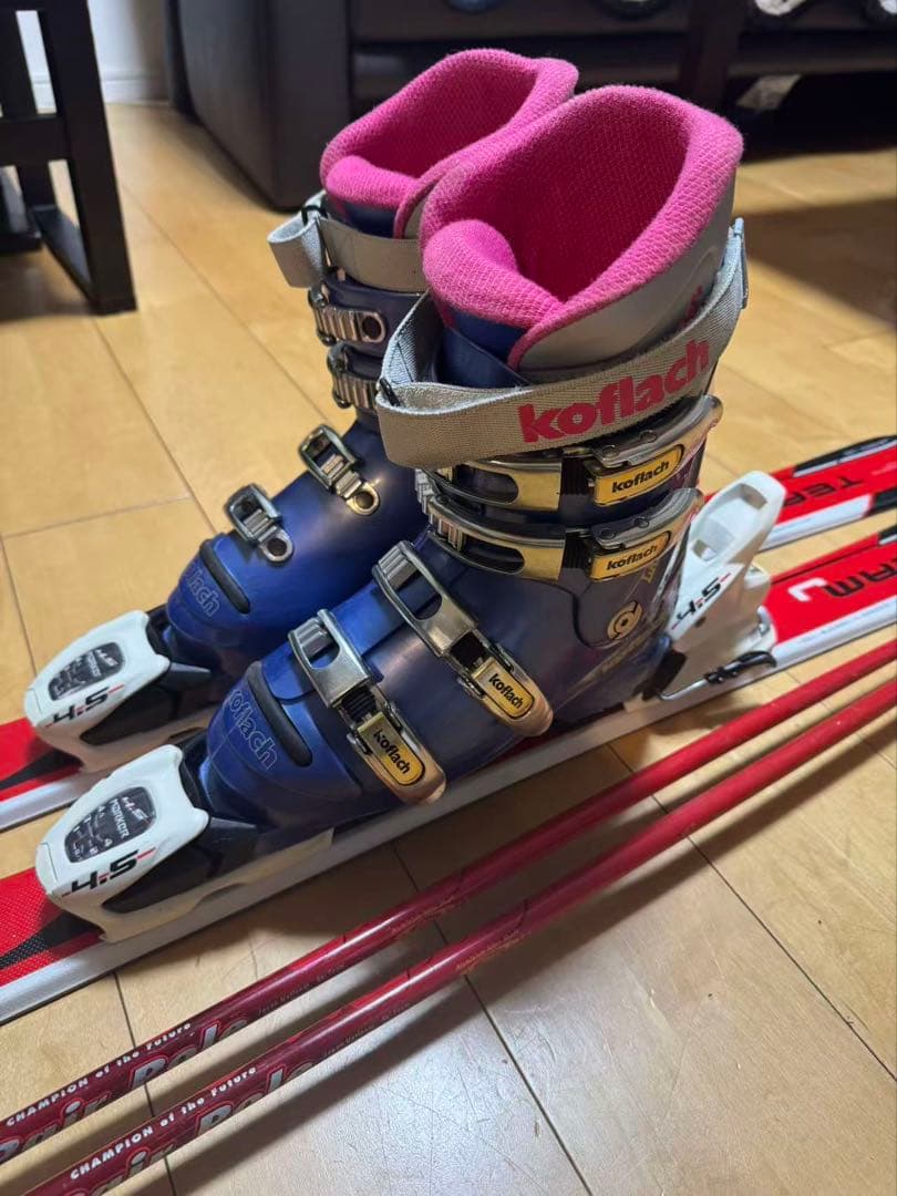 ノルディカ　スキー板セット　チームＪレース　サイズ130 ブーツ23センチ