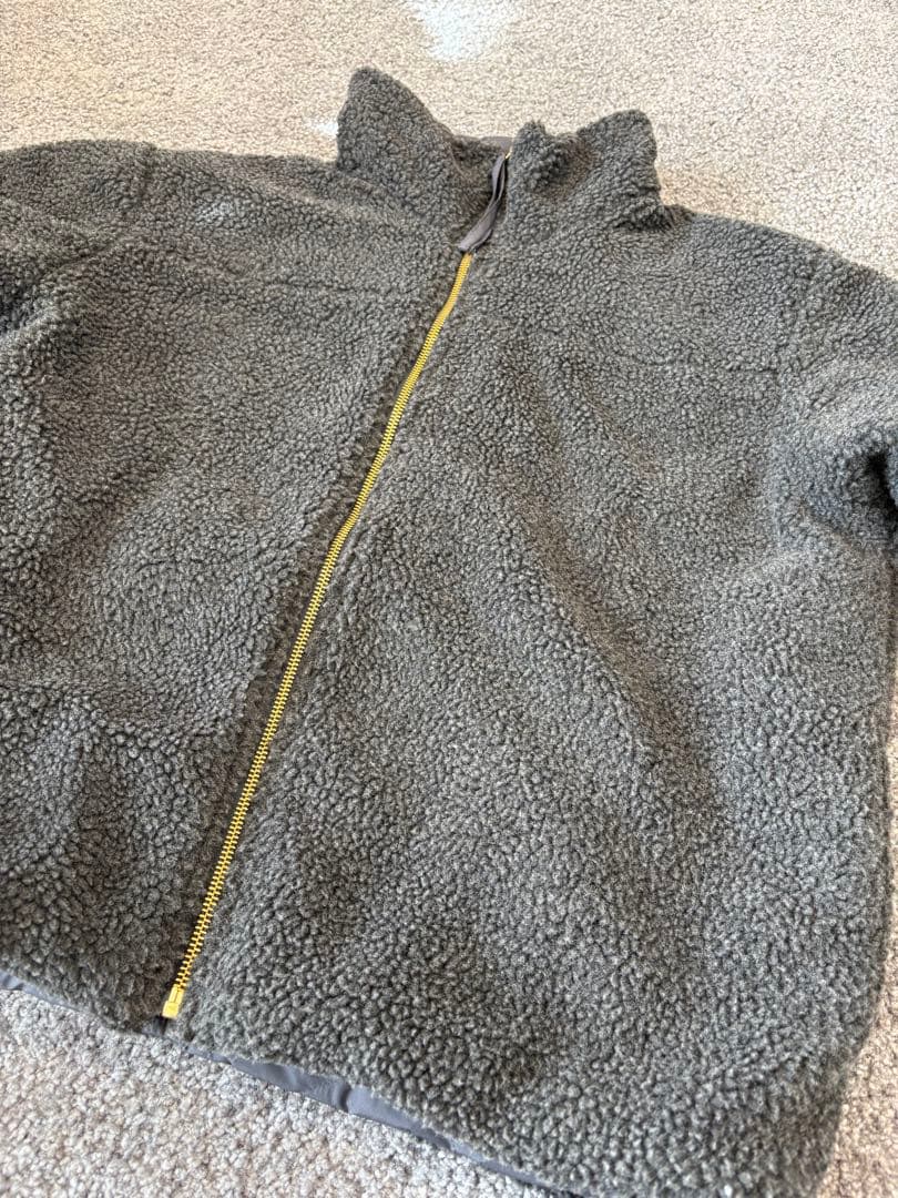 【TAION×UNFILO】リバーシブル ボアダウンジャケット グレー S 美品