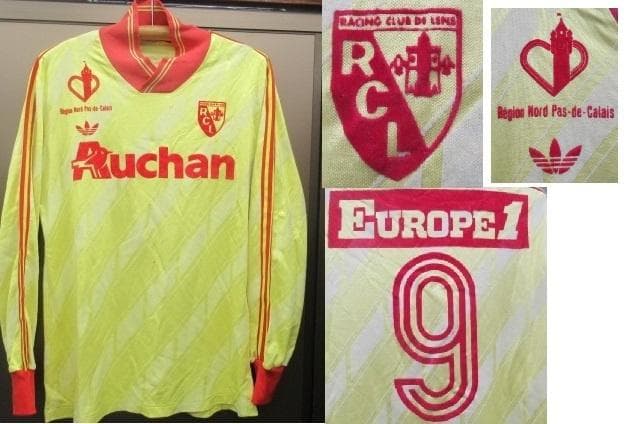 当時物アディダスフランス製ビンテージ　ＲＣランス　長袖ユニフォーム9番