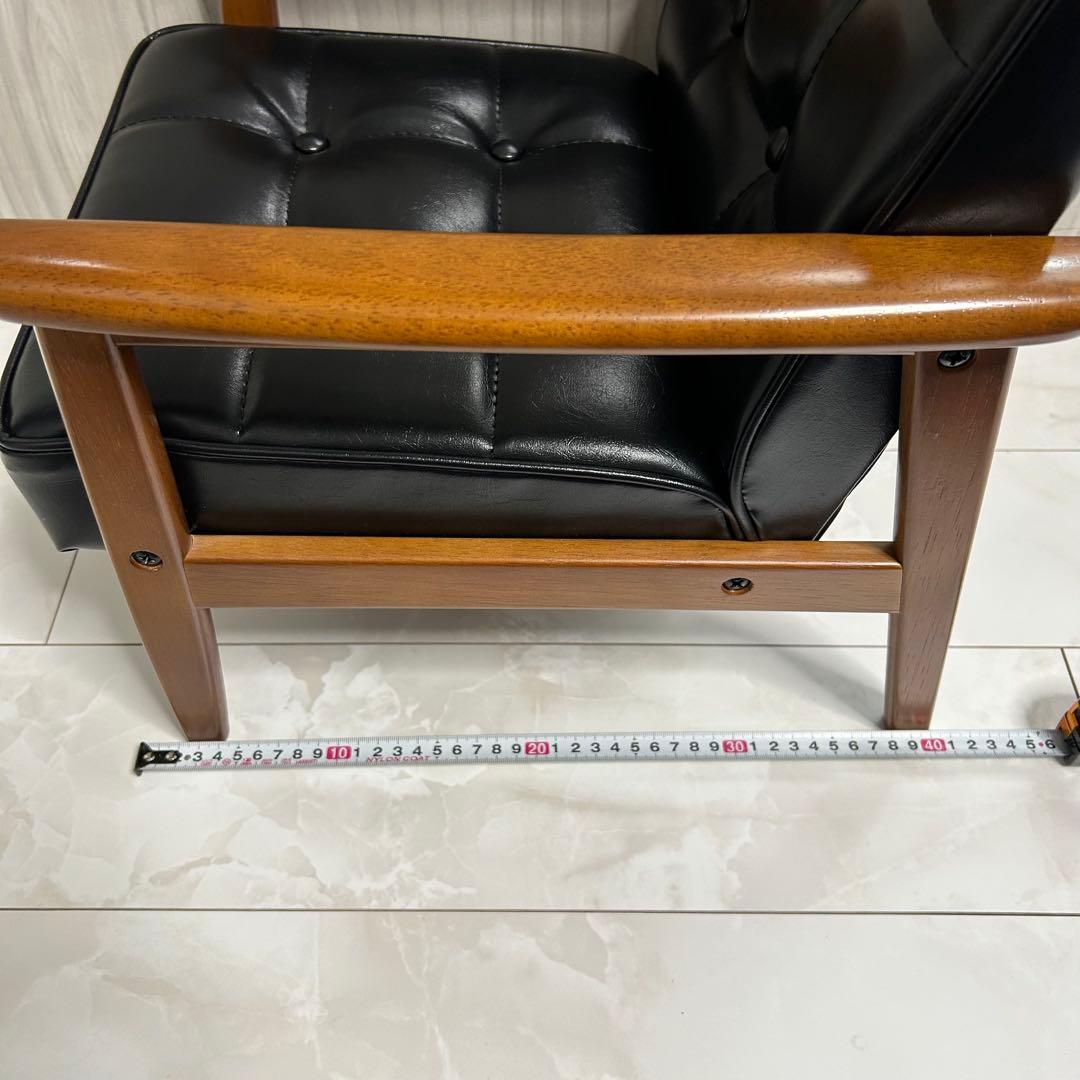 カリモク60 Kチェア ミニ ブラック ミニサイズの1Pソファ