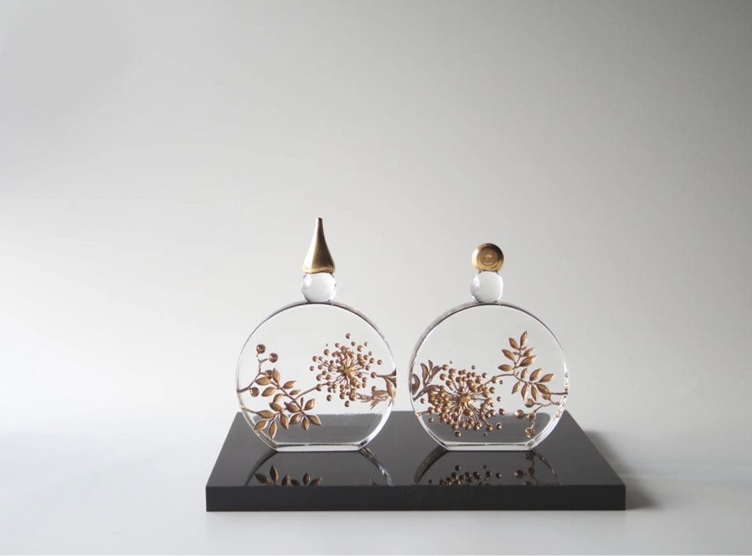 時澤　真美　ガラス　お雛様