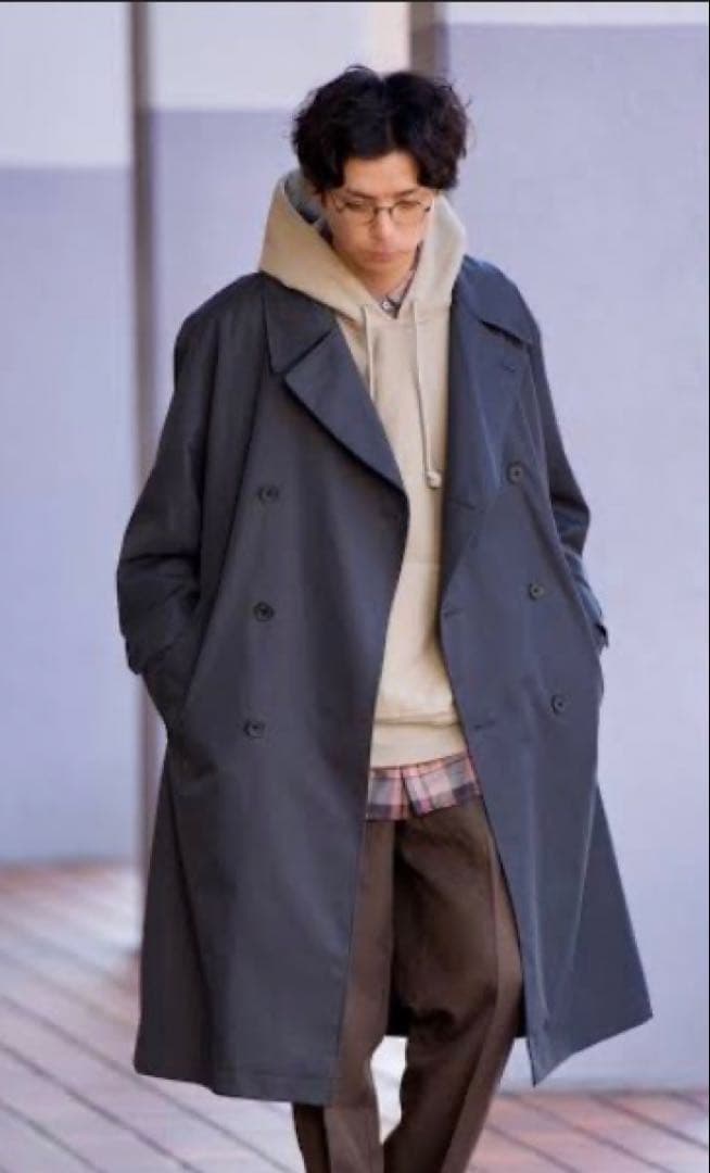 最終【新品/未使用】ユニクロU ブロックテックトレンチコート (オーバーサイズ)