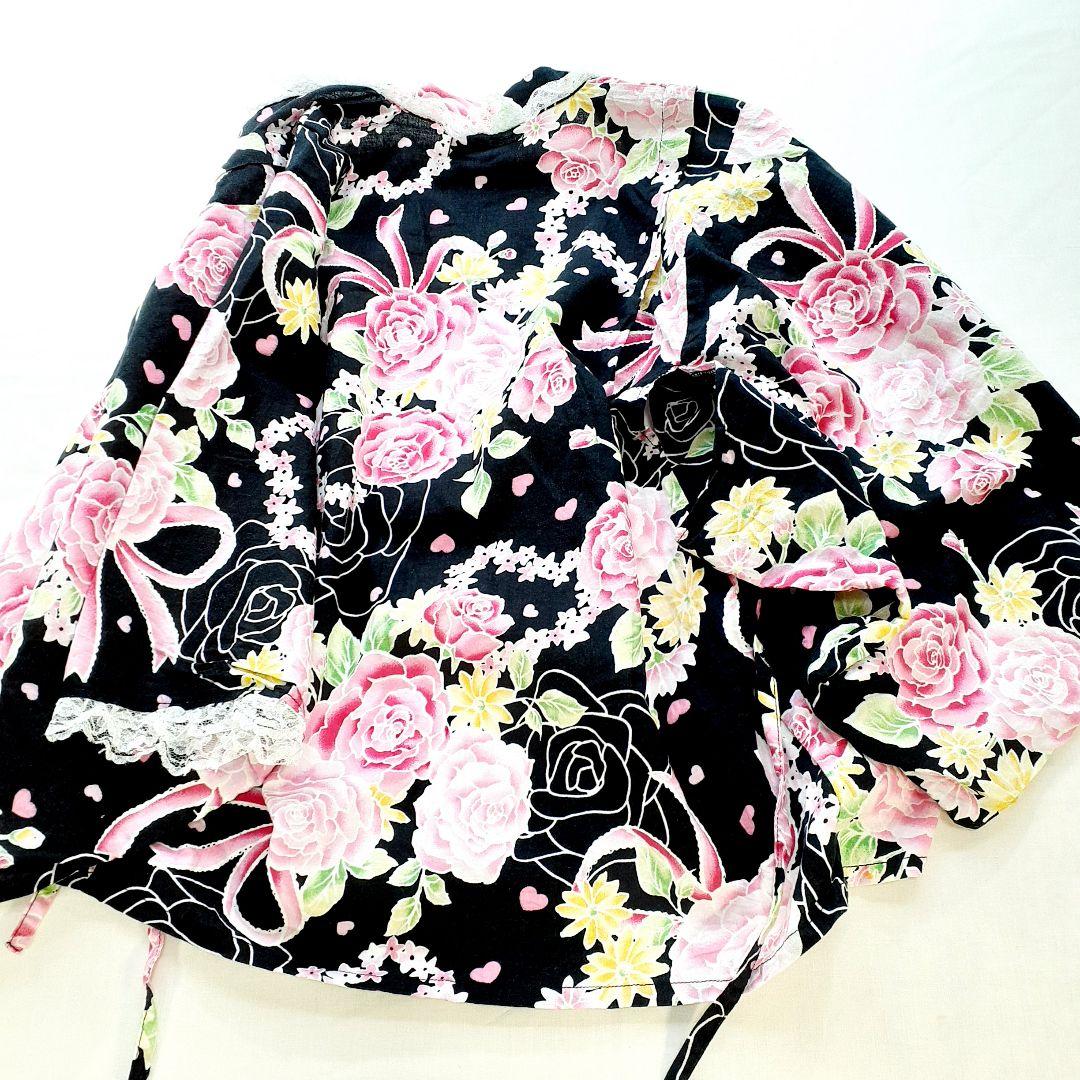 浴衣ドレス　160　花　薔薇　ギャル系　姫系　レース　量産　Y2K