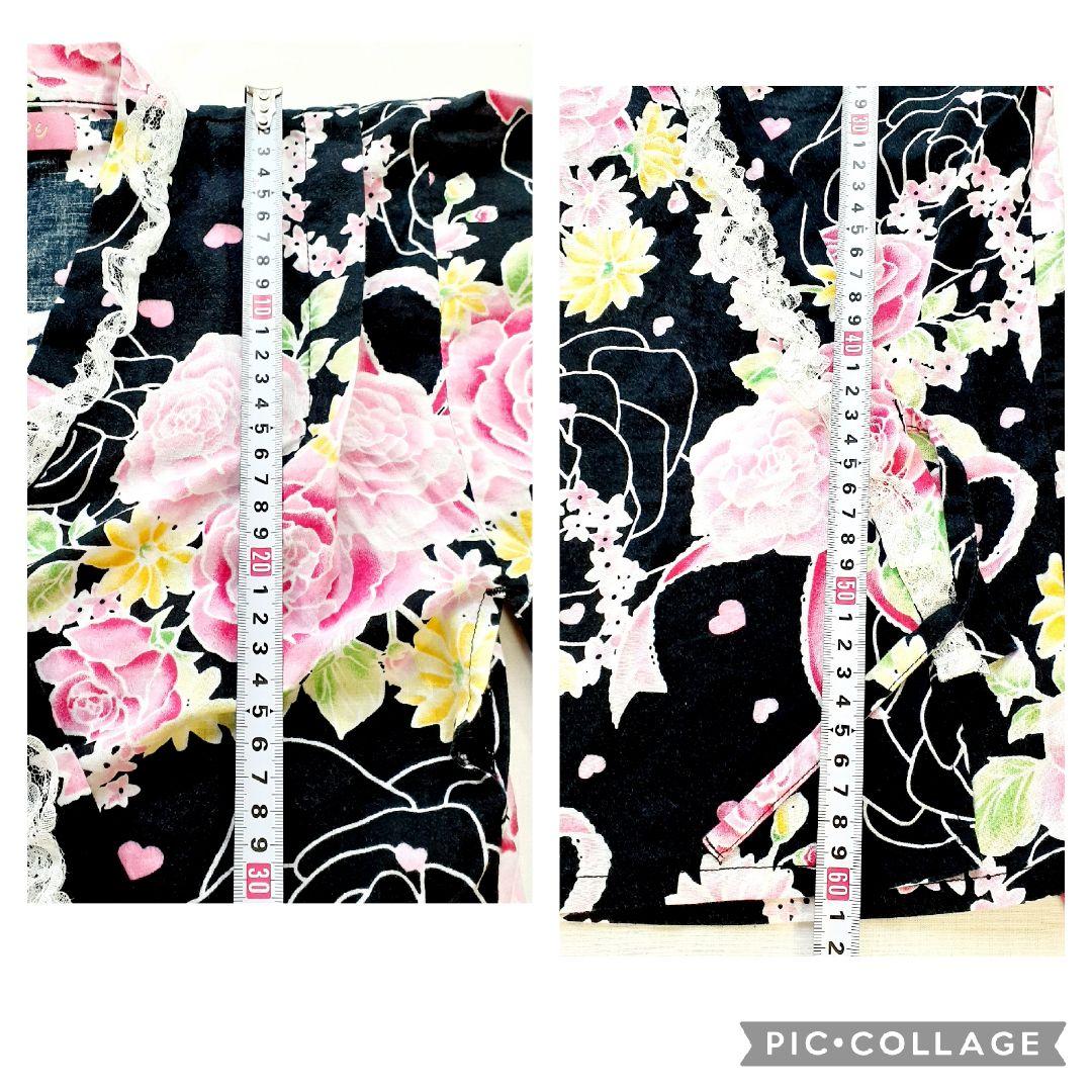 浴衣ドレス　160　花　薔薇　ギャル系　姫系　レース　量産　Y2K