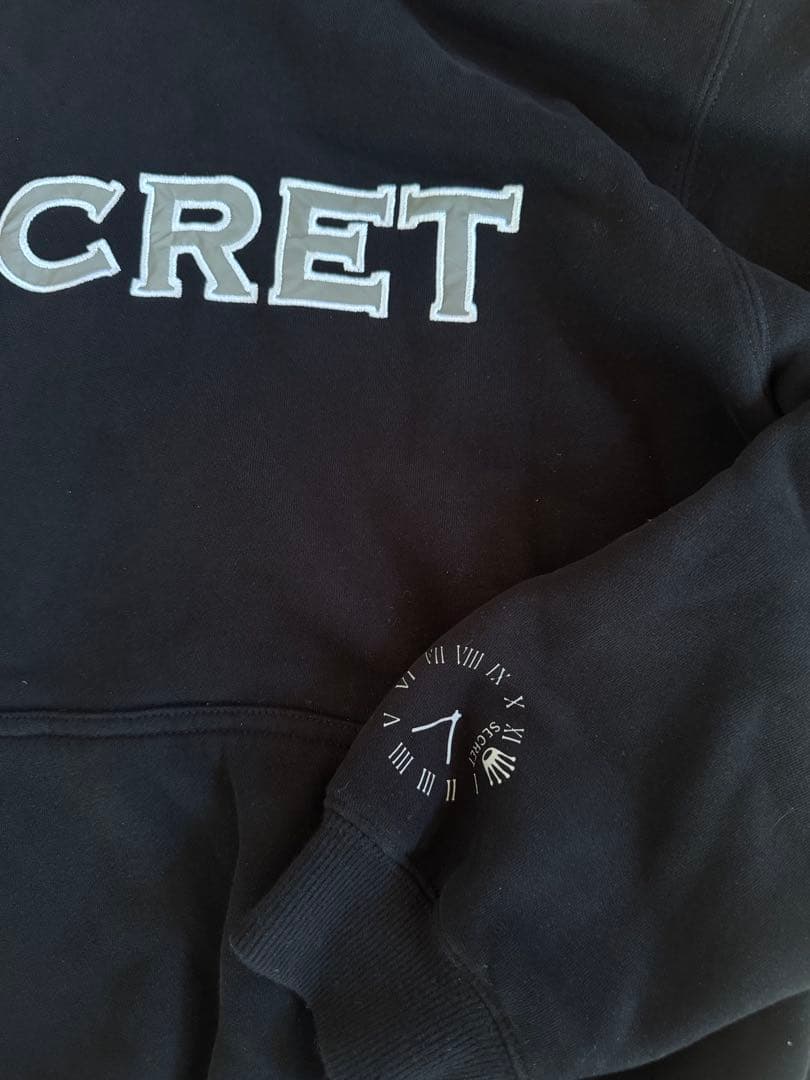 secret パーカー　黒 s